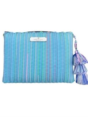 NWT Squeeze De Citron Blue Moon Lemon Drop Purse Bag with Gold Purple Loom Strap